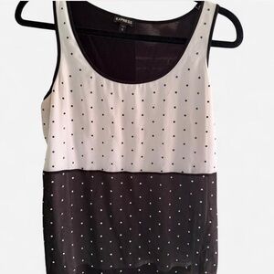 Express | Black And White Sequin Tank Top | #sequin #contemporary #nightout